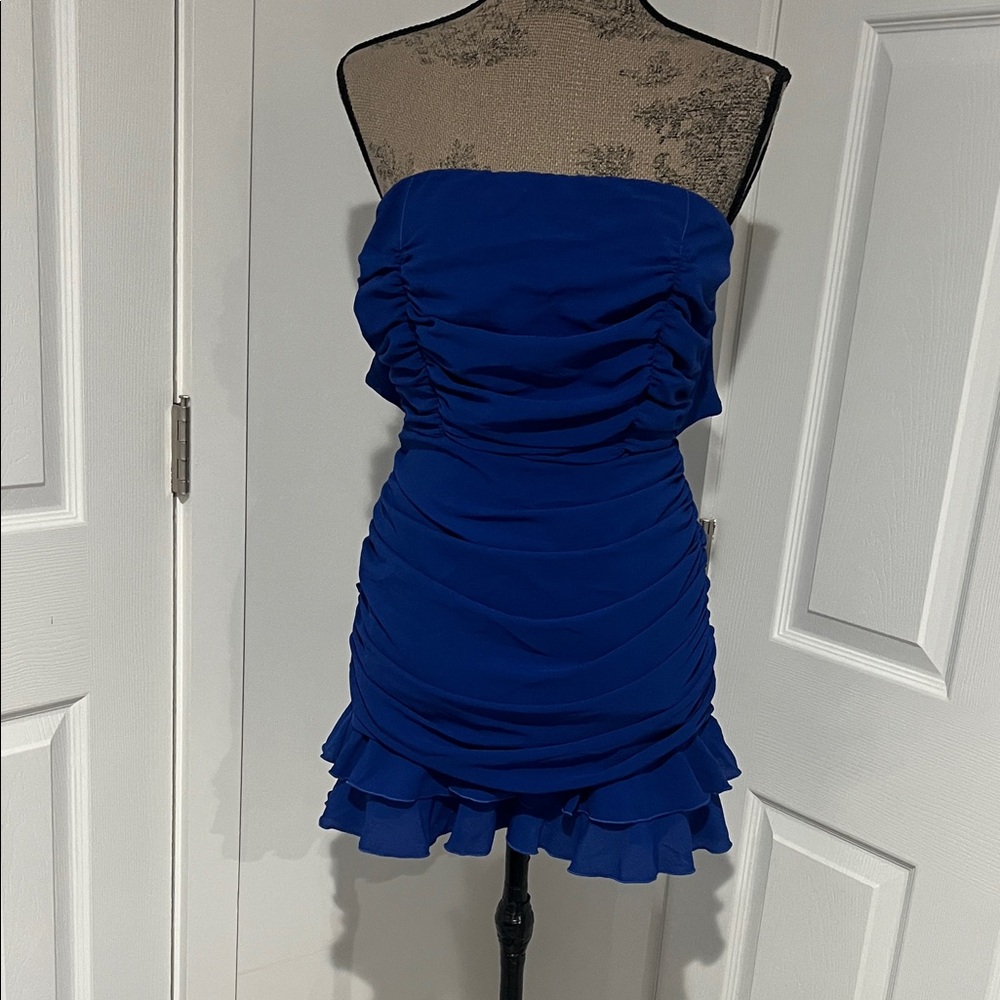 Lucy in the Sky Royal Blue Strapless Dress